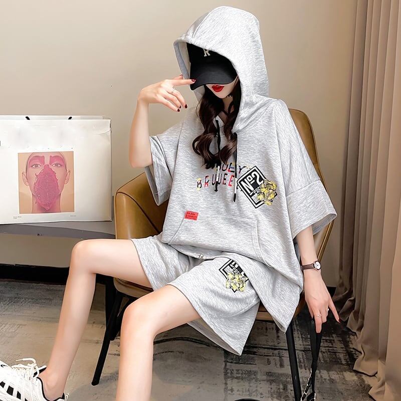 ファッション 切り替え 清涼感たっぷり ブラウス＋パンツ セットアップ＜F-3144＞