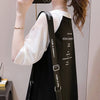好感度満載 切り替え 美感いっぱい プリント Tシャツ カットソー＜F-3479＞