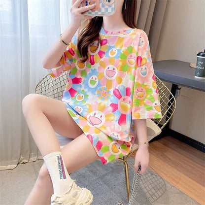 大人可愛い 売り切れ必至 美人度アップ 着回し力抜群 全5色 半袖Tシャツ<F-11520>