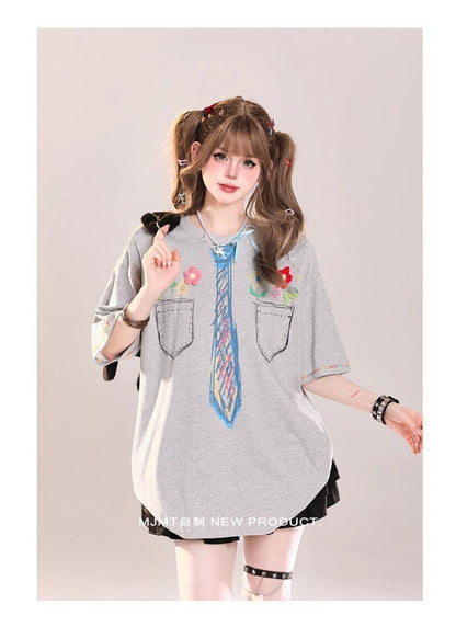 定番シンプル 絶対流行 今季マストバイ 早い者勝ち カジュアル 2色選択 Tシャツ<F-11664>