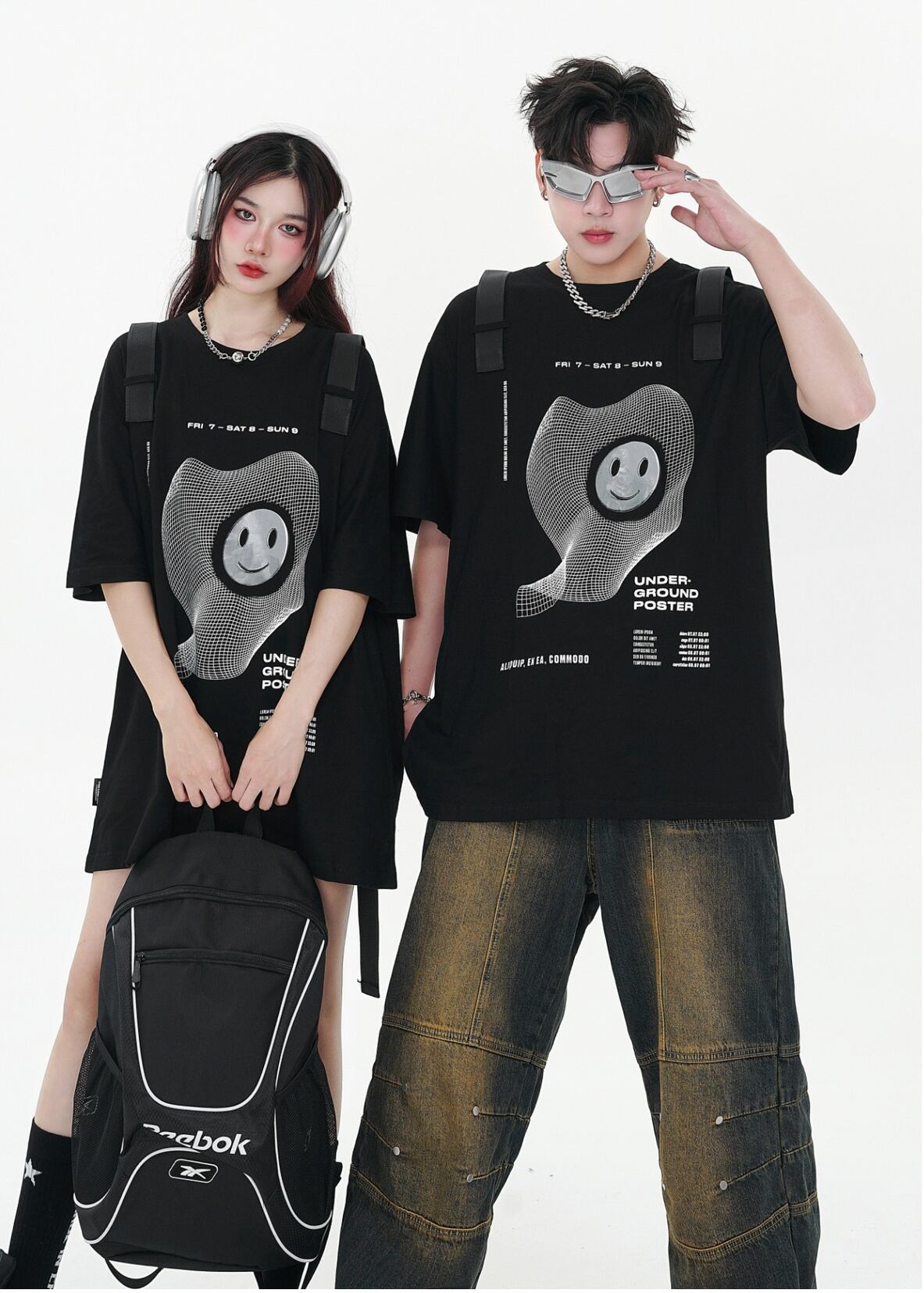 話題沸騰中 特別デザイン スタイルアップ効果抜群 ゆったり 男女兼用 半袖Tシャツ＜F-9060＞