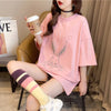 オシャレ度満点 切り替え 着心地抜群 プリント Tシャツ カットソー＜F-3549＞