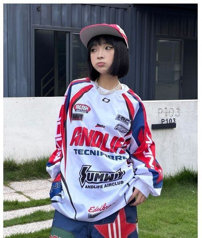 個性的なデザイン トレンドアイテム 3色選択 スウェットF-12949