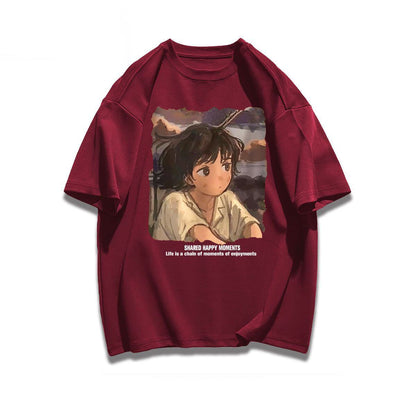 都市ファッショ デザイン オシャレ カジュアル プリント全5色 半袖Tシャツ<F-9258>