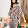 超人気 アバンギャルド 個性派 ラウンドネック プリント全2色 半袖Tシャツ<F-8720>