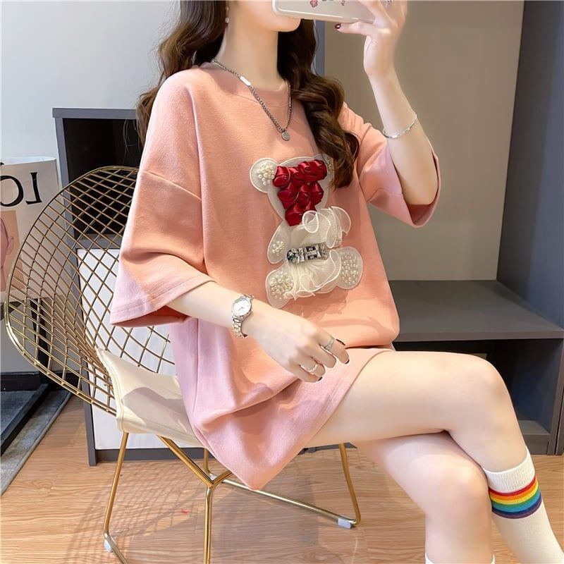 デザインセンス重工業立体パターンベアーズニューアイロンダイヤメッシュ半袖Tシャツ<F-2916>
