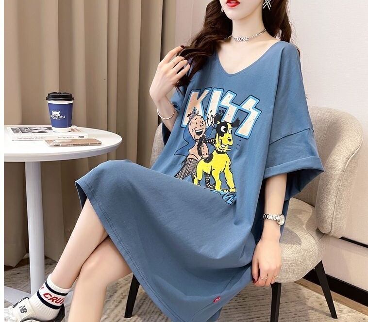 ファッション ゆったり プリント 全4色 半袖 Tシャツ＜F-11518＞