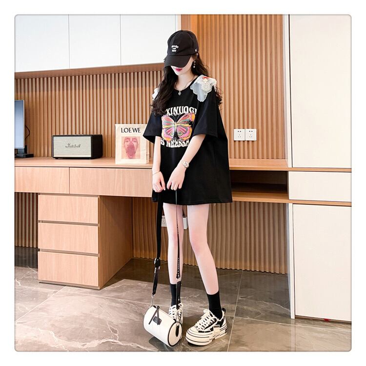 話題沸騰中 プリント ロゴ ゆったり 3色半袖Tシャツ＜F-8316＞