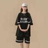 大好評 ファッション カジュアル ルーズ半袖ＴシャツⅹパンツセットF-6539