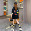 レインボースマイリーファッションオールマッチルーズ半袖Tシャツ<F-2860>
