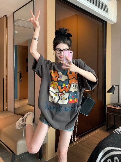話題沸騰中 高級感溢れる オシャレ度満点 Tシャツ カットソー＜F-8369＞