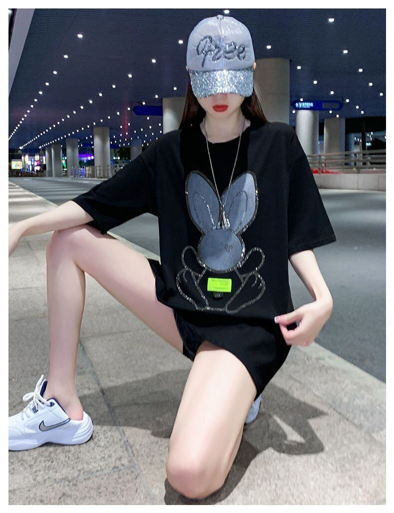 着回し力抜群 ホットダイヤモンド 新作 全2色 半袖Tシャツ カットソー ＜F-8703＞