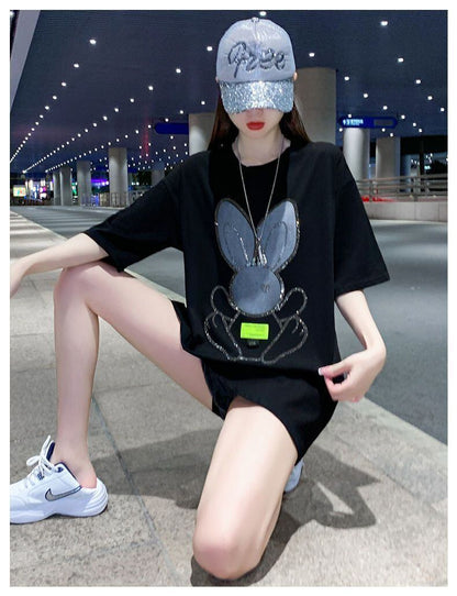 着回し力抜群 ホットダイヤモンド 新作 全2色 半袖Tシャツ カットソー ＜F-8703＞