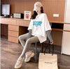 絶対流行 カジュアル アバンギャルド レイヤード風 プリント全3色 Tシャツ＜F-9587＞
