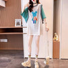 夏新作   ベアー ロングTシャツ ゆったり5分袖 ＜F-2942＞