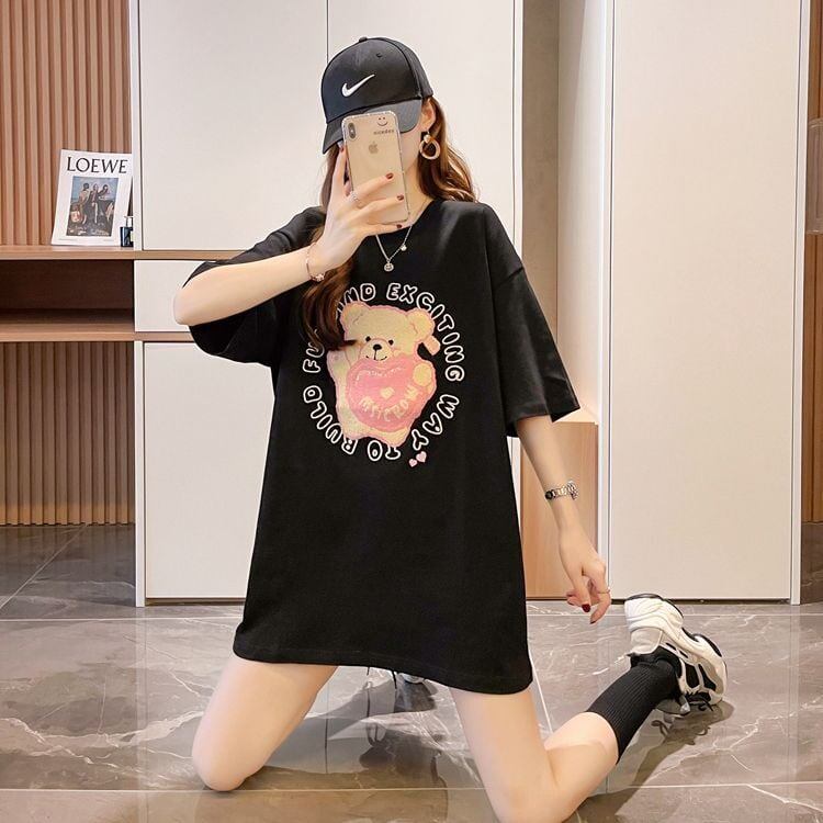美人度アップ 好感度UP 海外トレンド カジュアル 全3色 半袖 Tシャツ ＜F-11641＞
