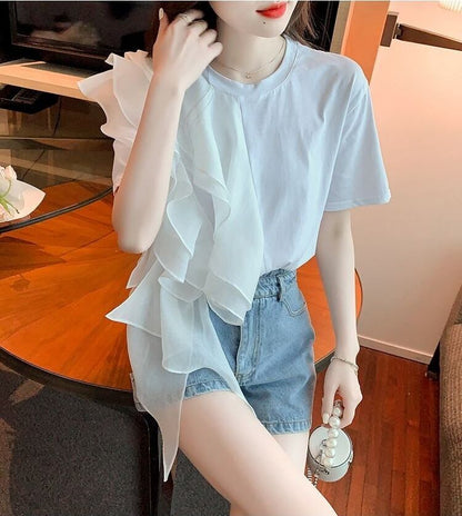 好感度100％ 早い者勝ち 絶対流行 カジュアル 2色選択 Tシャツ<F-11896>