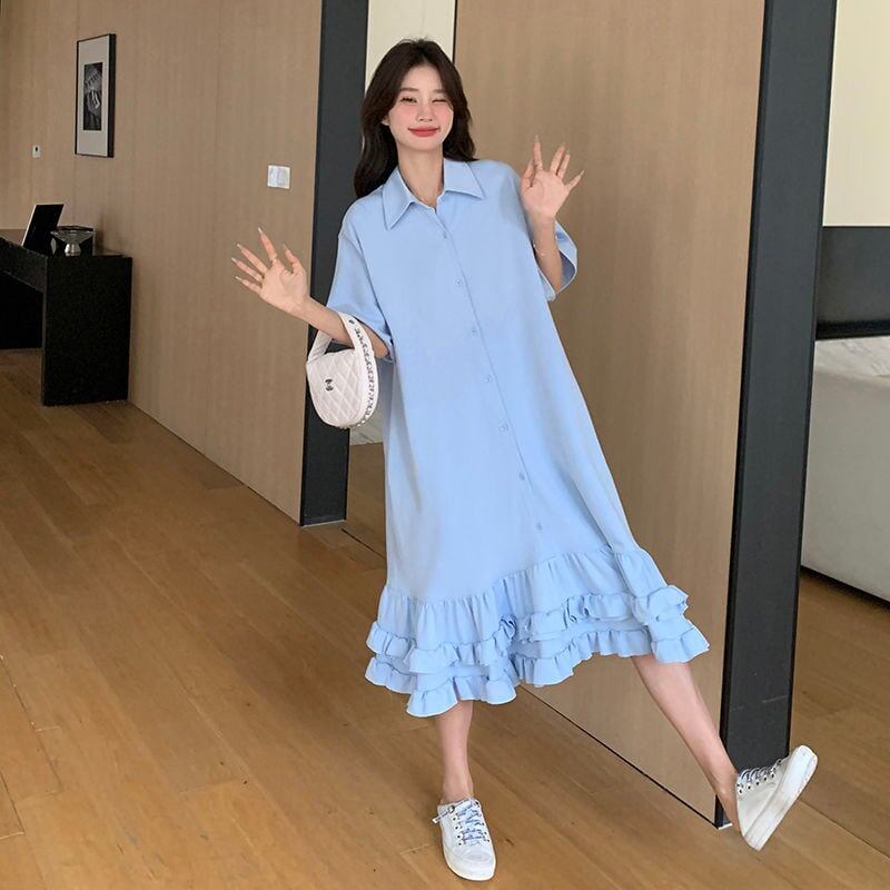 コーデ要らずで抜け感を演出！ 切り替え 上品な大人可愛い ワンピースF-9033