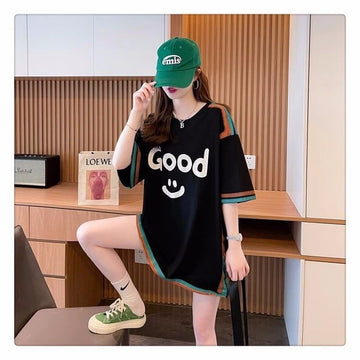おすすめ   アルファベット Tシャツ ゆったり半袖 ＜F-2881＞