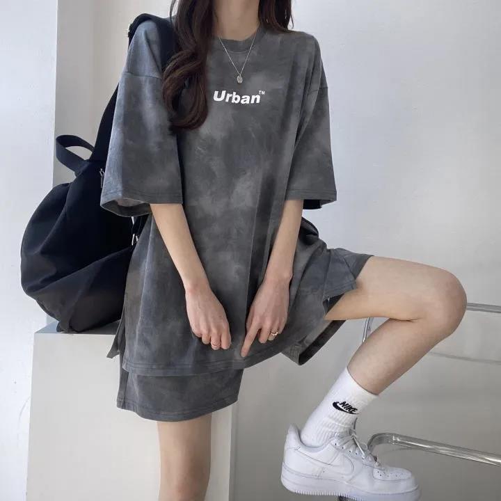 売り切れ必至 絞り染め カジュアル モーダル 半袖Ｔシャツⅹパンツセット全4色 F-8681