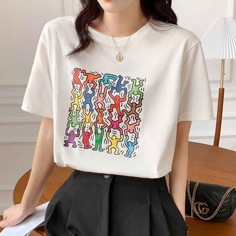 オシャレ度満点   着心地抜群 Tシャツ カットソー＜F-3408＞