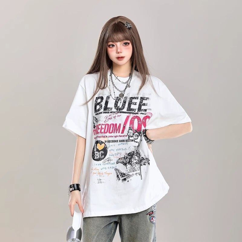 ファッション 早い者勝ち 絶対流行 カジュアル 2色選択 Tシャツ<F-11580>
