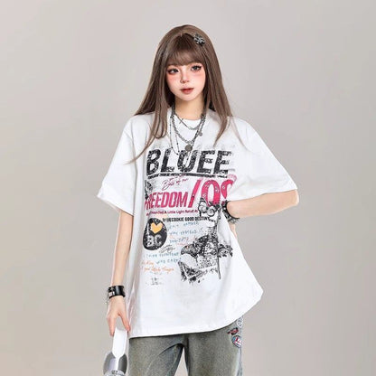ファッション 早い者勝ち 絶対流行 カジュアル 2色選択 Tシャツ<F-11580>