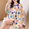 大人可愛い 半袖 紫外線対策 ラウンドネック ルーズ Tシャツ ＜F-8642＞