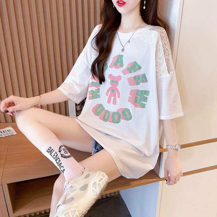 【半額！期間限定！！】美人度アップ スウィート ファッション 半袖シャツ<F-6632>