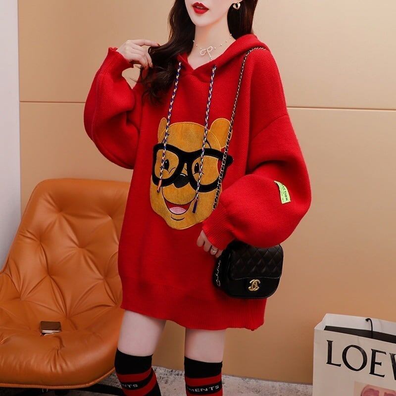 売り切れ必至   ルーズセーター<F-5042>