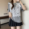 ファッション感満々 ロング丈 ゆったり 2色半袖Tシャツ＜F-10995＞