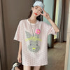 話題沸騰中 キュート カジュアル ホットダイヤモンド 半袖Tシャツ＜F-8626＞