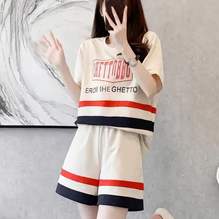美人度アップ カジュアル 真夏も快適 半袖 Tシャツ ショートパンツ セットアップ ＜F-11190＞