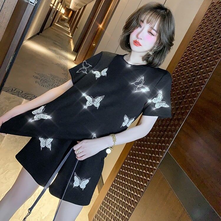 新作 ファッション 絶対欲しい 海外トレンド 半袖 Tシャツ ショートパンツ セットアップ<F-6726>