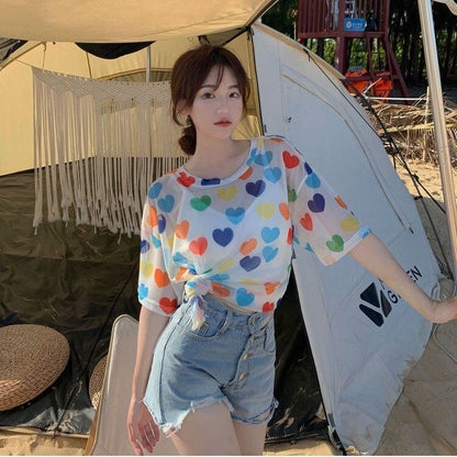 話題沸騰中   キュート 半袖Tシャツ＜F-8155＞