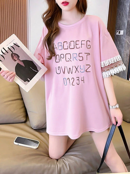 美人度アップ カジュアル 好感度UP 全4色 半袖 Tシャツ ＜F-11048＞