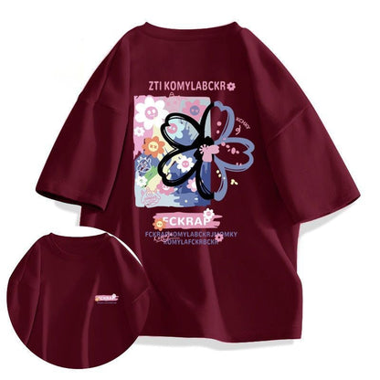今季マストバイ ルーズ カジュアル プリント全6色 半袖TシャツF-8850