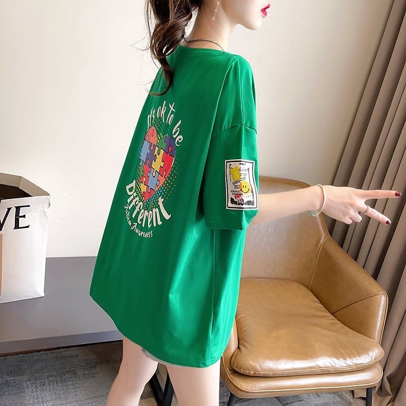 デザイン感   チャーミング Tシャツ カットソー＜F-3409＞