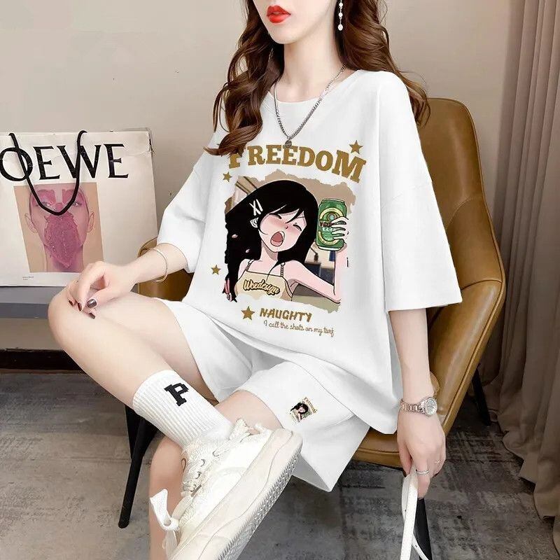 超人気 真夏も快適 話題沸騰中 カジュアル 全4色 半袖 Tシャツ ショートパンツ セットアップ ＜F-9129＞