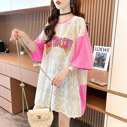 気質満点 ラウンドネック キュート 半袖Tシャツ ＜F-8647＞