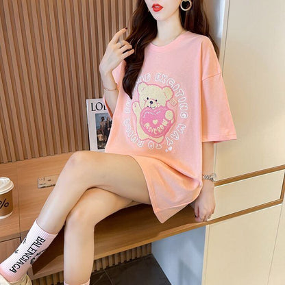 美人度アップ 好感度UP 海外トレンド カジュアル 全3色 半袖 Tシャツ ＜F-11641＞