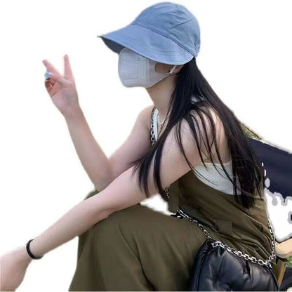 【人気急上昇中！】レディース 帽子 UVカット 日焼け防止 夏 小顔効果 日よ 帽子<F-6560>