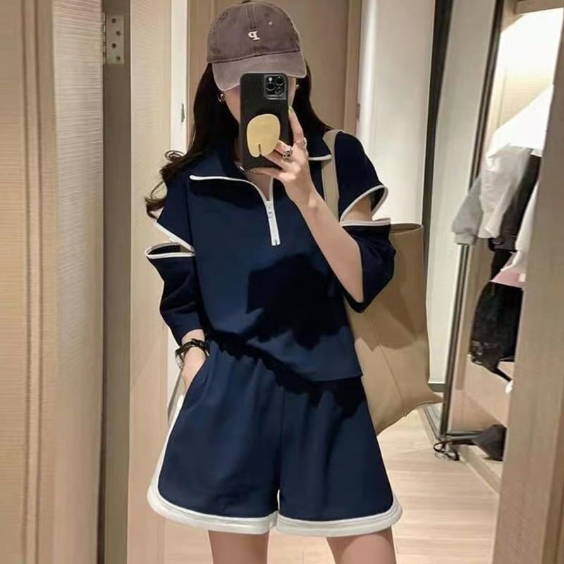 主役級 ファッション 今季マストバイ 個性派 半袖Ｔシャツⅹパンツセット<F-6533>