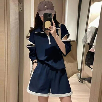 主役級 ファッション 今季マストバイ 個性派 半袖Ｔシャツⅹパンツセット<F-6533>
