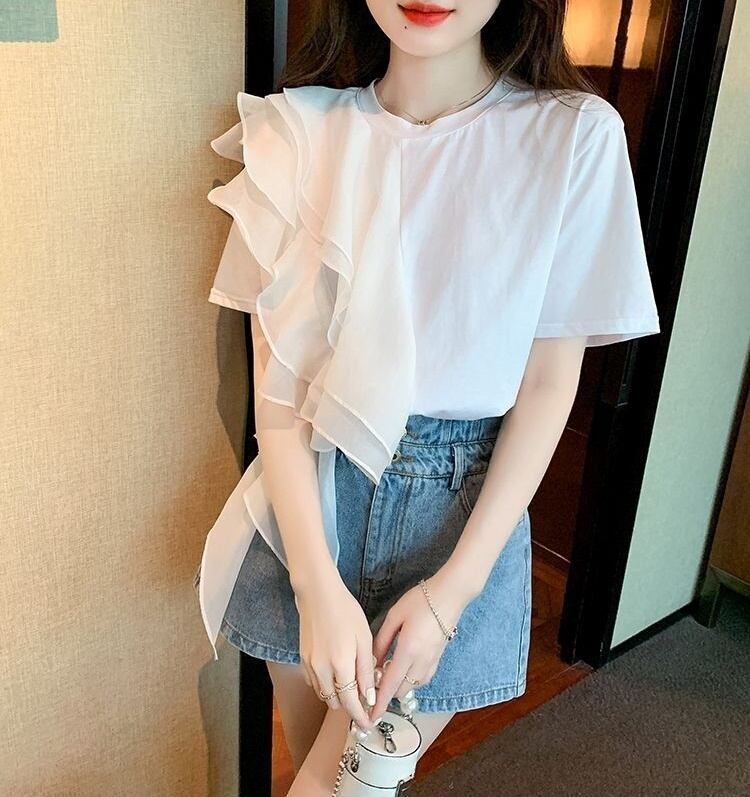 好感度100％ 早い者勝ち 絶対流行 カジュアル 2色選択 Tシャツ<F-11896>