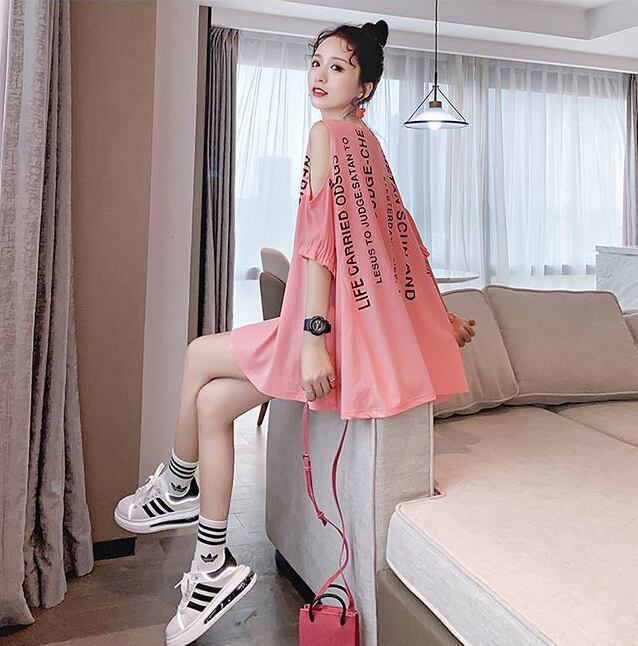 柔らかくて優しい印象 ファッション 美人度アップ プリント 全3色 半袖 Tシャツ F-9088