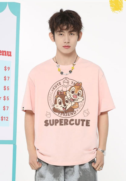 男女兼用 着心地良い シンプル カジュアル 半袖 Tシャツ F-13176