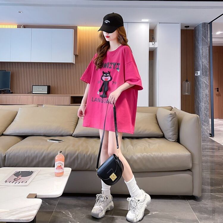 今季マストバイ ファッション 新商品 プリント ゆったり 全4色 半袖 Tシャツ＜F-11365＞