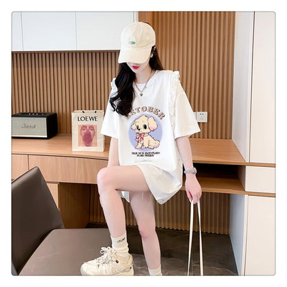 今季マストバイ レース 可 透かし彫り 切り替え 2色選択 Tシャツ カットソー＜F-8493＞