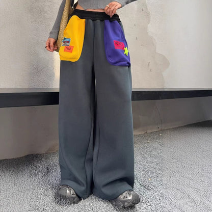 おすすめ オシャレ 切り替え デザイン 4色 スウェット ジョガーパンツ F-12264